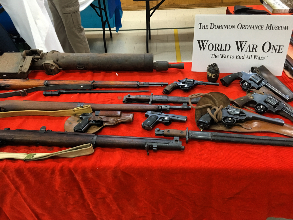 WW1 firearms display