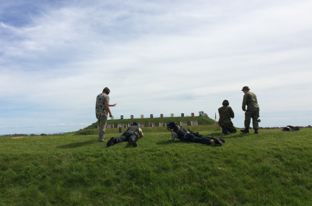 Military firearms demonstration